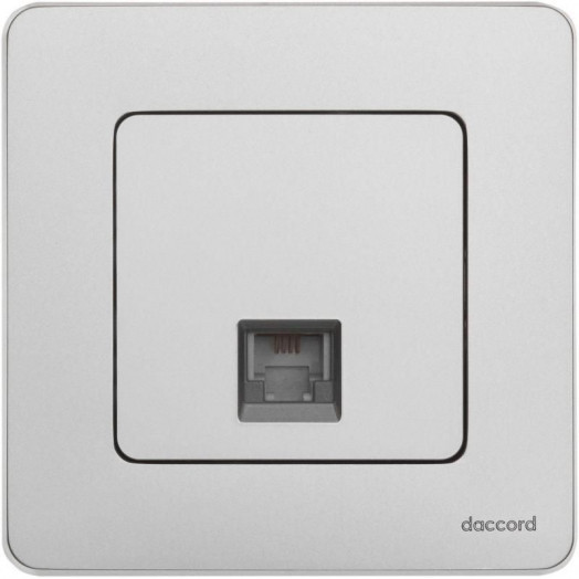 Розетка телефонная Inspiria RJ11 механизм алюм. Leg 673822