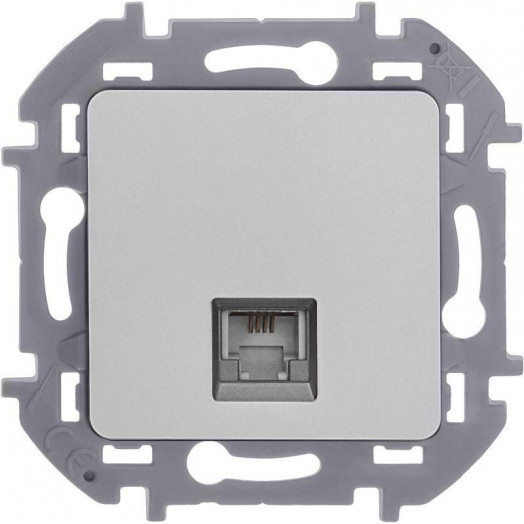 Розетка телефонная Inspiria RJ11 механизм алюм. Leg 673822