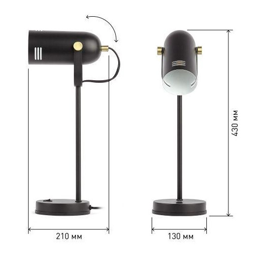 Светильник настольный N-117-Е27-40W-BK черн. ЭРА Б0047193