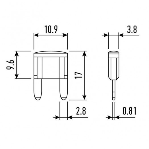 Предохранитель автомобильный "мини" 25А Rexant 80-7113
