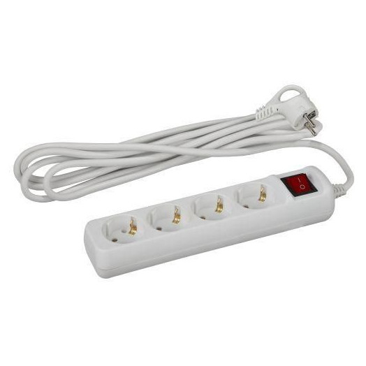 Удлинитель 4х3м с заземл. 16А IP20 U-4es-3m-3х1 ПВС 3х1 с выкл. Эра Б0028381