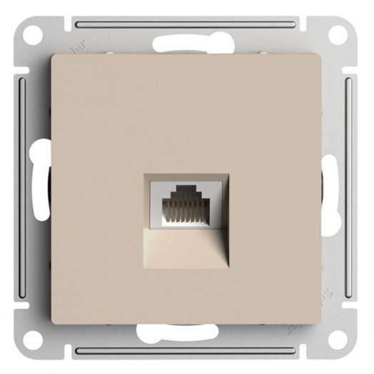 Розетка компьютерная AtlasDesign RJ45 кат.6A механизм песочн. SE ATN001286