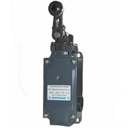 Выключатель путевой ВП-19 21В431-67У2.15 1НО+3НЗ рычаг с роликом 10А IP67 Реле и Автоматика A8014-80085626