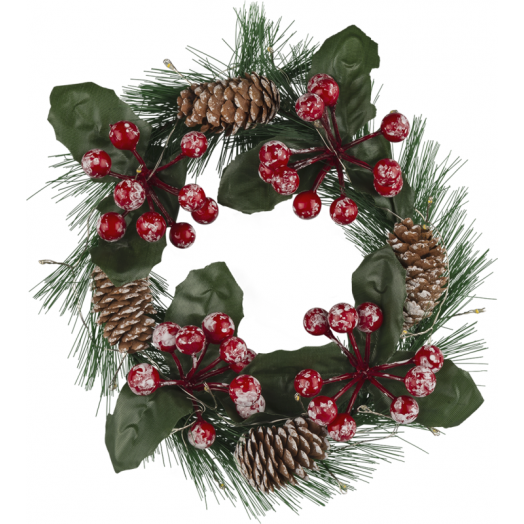 Гирлянда светодиодная "Венок шишки и ягоды" 95 035 NGF-D041-01 WW Navigator 95035