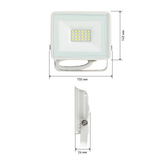 Прожектор светодиодный LPR-023-W-65K-050 50Вт 6500К 4000Лм IP65 уличный бел. ЭРА Б0054642