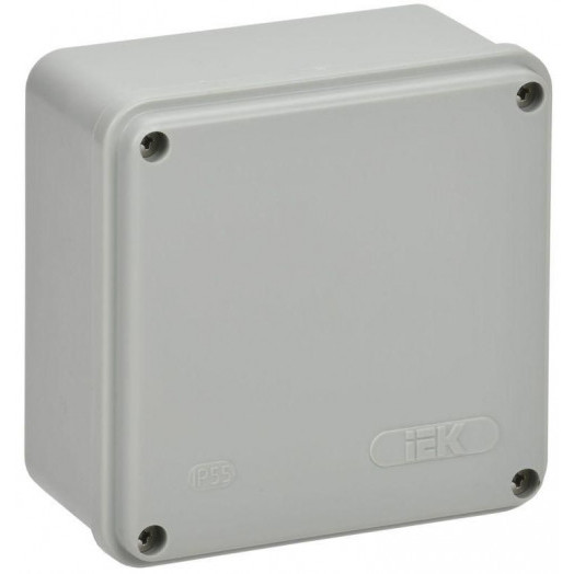 Коробка распаячная ОП 100х100х50 IP55 КМ41260 сер. IEK UKO11-100-110-050-K41-55S