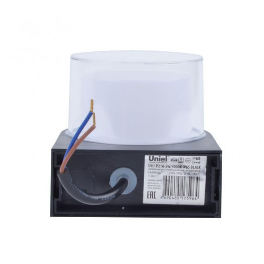 Светильник светодиодный ULU-P21A-5W/4000K IP65 BLACK 4000К уличный архитектурный накладной черн. Uniel UL-00010515