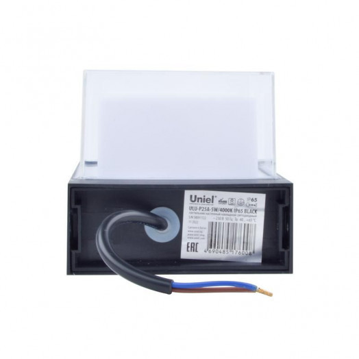 Светильник светодиодный ULU-P25A-5W/4000K IP65 BLACK 4000К уличный архитектурный накладной черн. Uniel UL-00010517