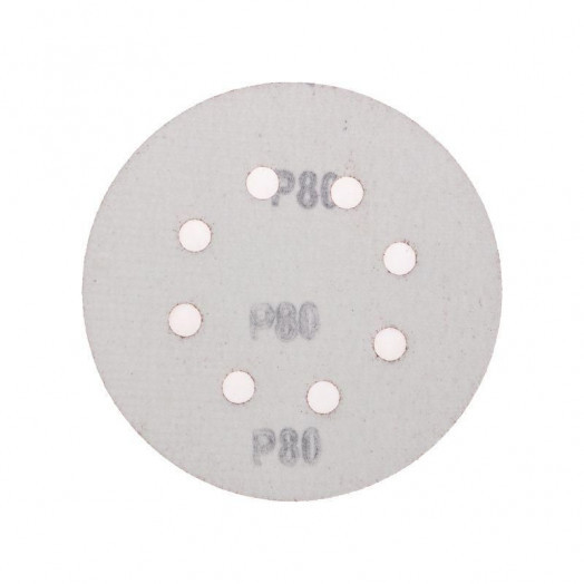 Диск абразивный перфорированный на ворсовой основе на липучке P80 125мм (уп.10шт) Kranz KR-91-1166