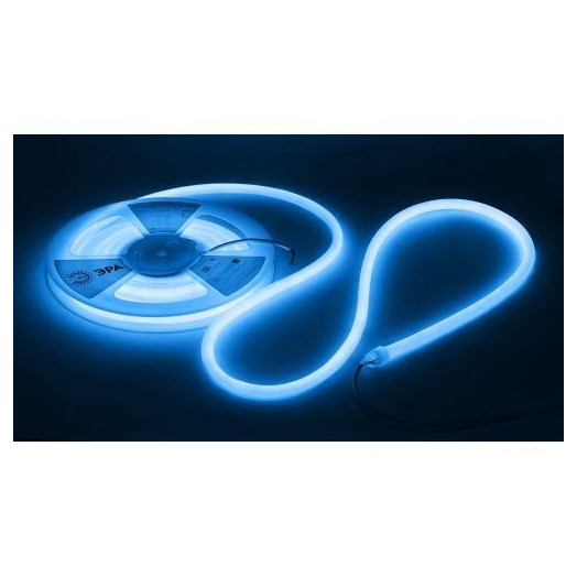 Лента светодиодная LS2835-9.6-120-24-B-IP68-5м 24В термостойкая для бани син. (в комплекте: 2 заглушки; 10 крепежей)(уп.5м) Эра Б0062350