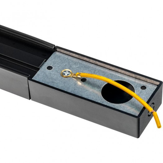 Шинопровод трековый накладной 1ф ARTLINE с питанием и заглушкой 2м алюм./медь с держателями с пластиковой планкой черн. Ritter 59786 9