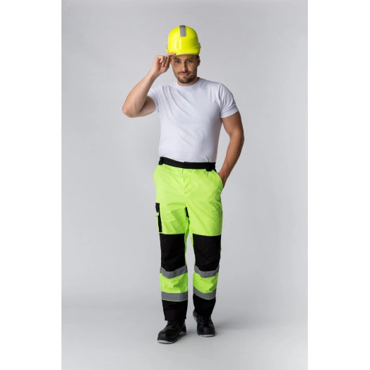 Костюм дорожник Сигнал-2 (ткань Балтекс,210) полукомбинезон, лимонный черный, 60-62  182-188