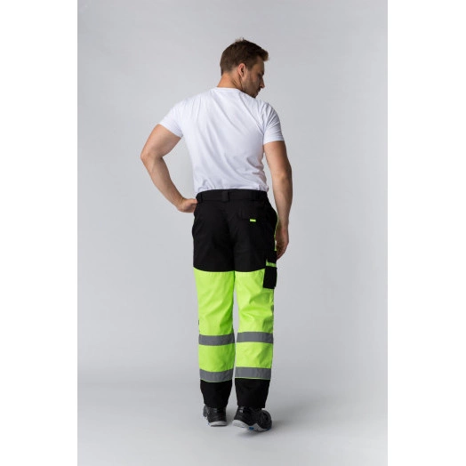 Костюм дорожник Сигнал-2 (ткань Балтекс,210) полукомбинезон, лимонный черный, 60-62  182-188