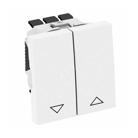 Выключатель для рольставней с электр.блокир., 1-полюсный, 10А/250В (белый)