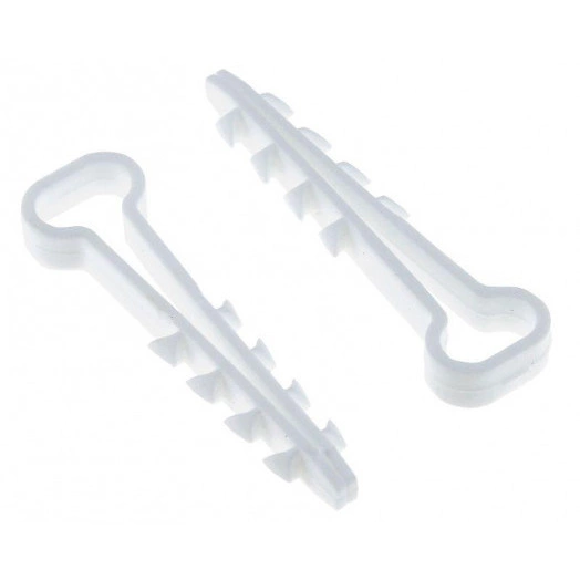 Дюбель-хомут d6х14мм для плоского кабеля белый (уп.100шт) PROxima EKF plc-cd1-6x14w