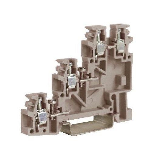 Зажим проходной TLS.2 3-х уровн. 2.5кв.мм для сенсеров беж. DKC ZTL100