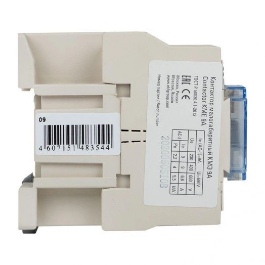 Контактор малогабаритный КМЭп 9А 110В DC 1NO PROxima EKF ctr-s-9-110
