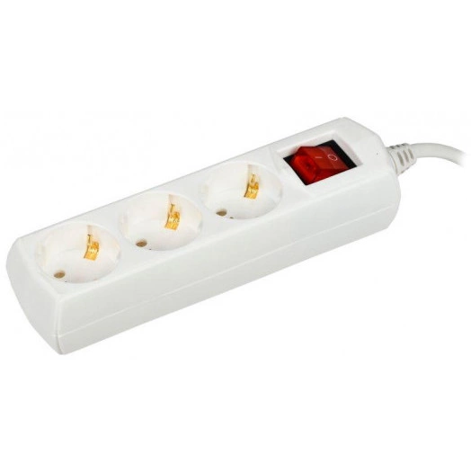 Удлинитель 3х1.5м с заземл. 10А IP20 У03В 2P+PE 250В 3х1 GENERICA IEK WYP10-10-03-D15-ZK-G