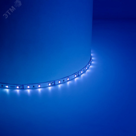 Лента светодиодная LEDх60/м 5м 4.8w/m 12в IP65 синий