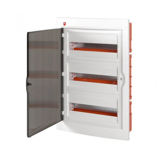 Щиток встраиваемый с дверцей 54 мод. IP41 с клеммным блоком 63А бел. DKC RB54B4TWD