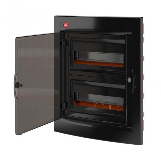 Щиток встраиваемый с дверцей 24 мод. IP41 с клеммным блоком 63А черн. DKC RB24B4TBD