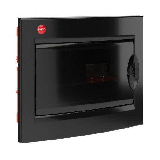 Щиток встраиваемый с дверцей 12 мод. IP41 с клеммным блоком 63А черн. DKC RB12B4TBD