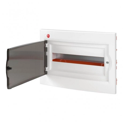 Щиток встраиваемый с дверцей 18 мод. IP41 с клеммным блоком 63А бел. DKC RB18B4TWD