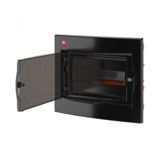 Щиток встраиваемый с дверцей 12 мод. IP41 с клеммным блоком 63А черн. DKC RB12B4TBD