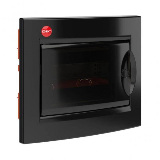 Щиток встраиваемый с дверцей 8 мод. IP41 с клеммным блоком 63А черн. DKC RB08B4TBD