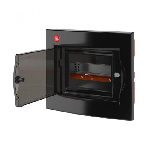 Щиток встраиваемый с дверцей 8 мод. IP41 с клеммным блоком 63А черн. DKC RB08B4TBD