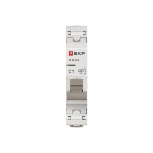 Выключатель автоматический 1п C 1А 4.5кА ВА 47-63N PROxima EKF M634101C