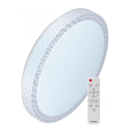 Светильник светодиодный PREMIUM SAPHIR 120Вт 230В 3000-6500К 9600лм IP40 495х115мм настенно-потолочный управляемый с пультом ДУ КОСМОС KSSaph120W
