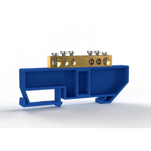 Шина нулевая на DIN-изоляторе 6х9мм 6 отвер. латунь TOKOV ELECTRIC TKE-BCB-69-6-DIN/N