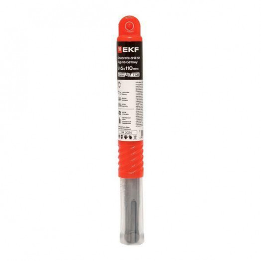 Бур по бетону SDS-plus 6х110мм 4 резца Professional EKF db-6-110-4x4-ue