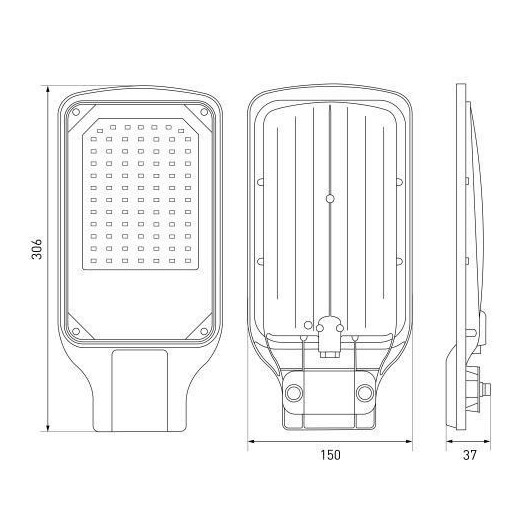 Светильник светодиодный SPP-504-0-50K-050 50Вт 5000К IP65 5000лм КСС Д DOB SMD 48мм уличный черн. Эра Б0062692