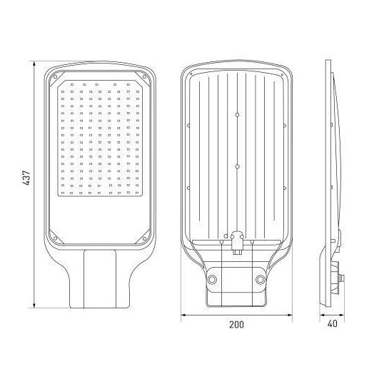 Светильник светодиодный SPP-504-0-50K-100 100Вт 5000К IP65 10 000лм КСС Д DOB SMD 48мм уличный черн. Эра Б0062724