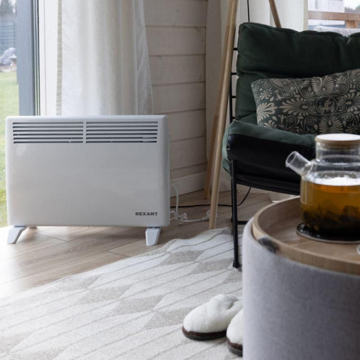 Конвектор электрический с механическим термостатом 1.5кВт Х-нагревательный элемент ножки Rexant 60-0116