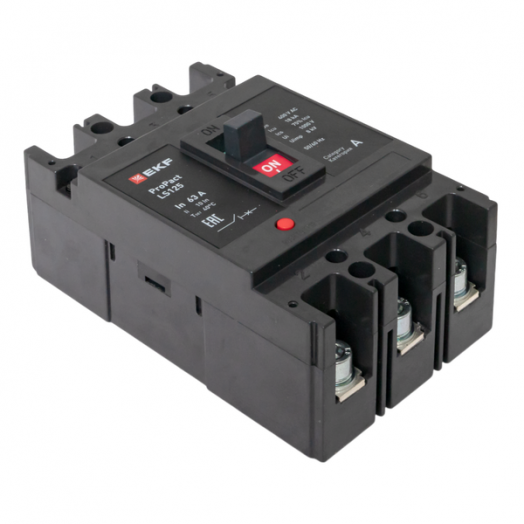 Выключатель автоматический 3п 63А 18кА LS125 ProPact EKF mccb-125-18-3-63-ls