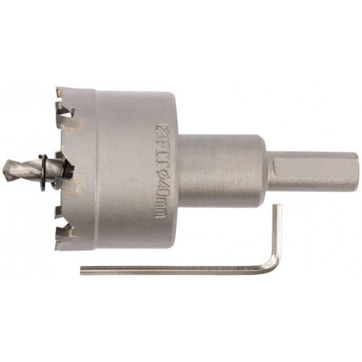 Коронка кольцевая с карбидными вставками Профи (для отверстий в нержав. стали) 40мм FIT 36840