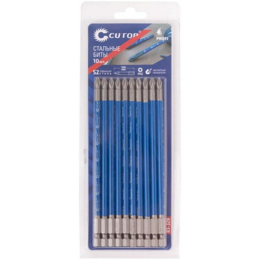 Набор стальных бит Profi PH2 150мм (уп.10шт) Cutop 83-329