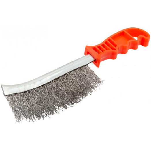 Корщетка с изогнутой пластик. ручкой стальная тип А FIT 38410