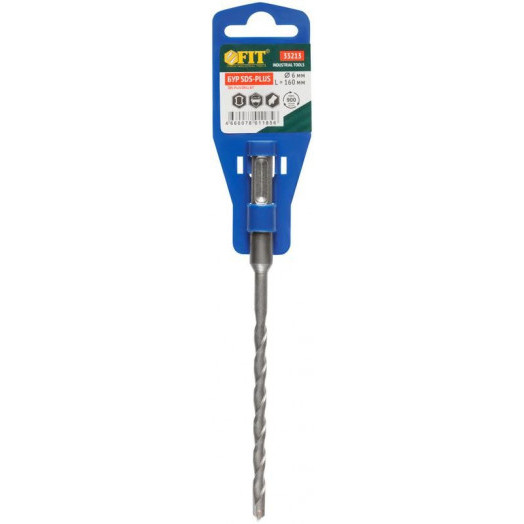Бур по бетону SDS PLUS 6х160мм син. корпус FIT 33213