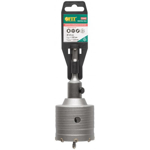 Коронка кольцевая по бетону хвостовик 110мм в сборе 68мм FIT 33445