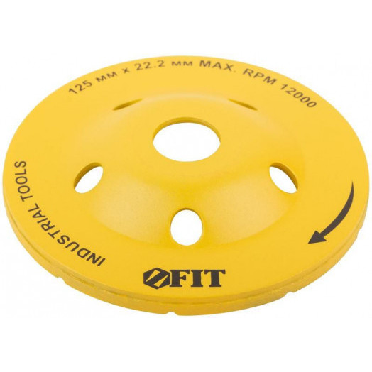 Диск алмазный шлифовальный посадочный d22.2мм два ряда сегментов 125мм FIT 39522