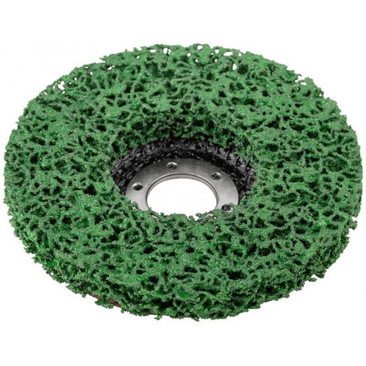 Диск зачистной полимерный посадочный d22.2мм 115мм зел. FIT 39610