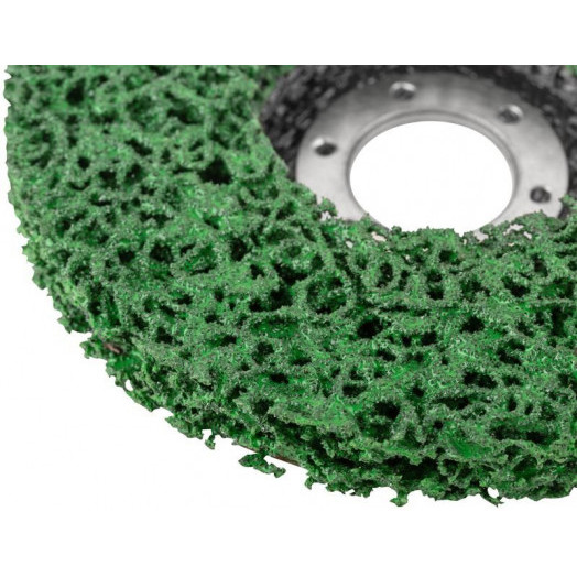 Диск зачистной полимерный посадочный d22.2мм 115мм зел. FIT 39610