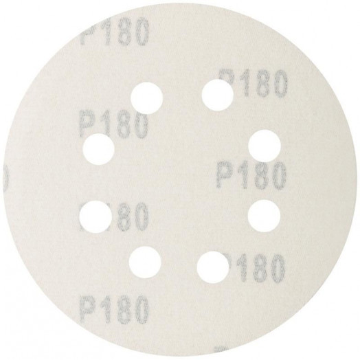 Набор кругов абразивных шлифовальных перфорированных на ворсовой основе под "липучку" Р180 125мм (уп.5шт) Profi Cutop 85-623