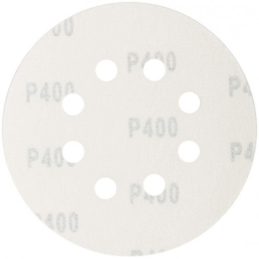 Набор кругов абразивных шлифовальных перфорированных на ворсовой основе под "липучку" Р400 125мм (уп.5шт) Profi Cutop 85-627