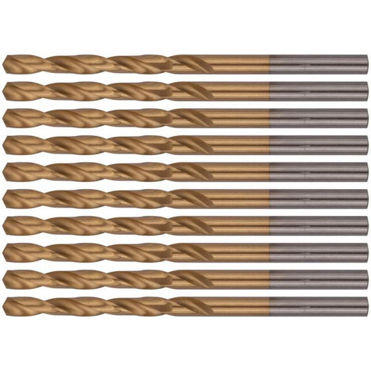 Набор сверл HSS по металлу 4.0мм титан. покрытие (уп.10шт) FIT 34140