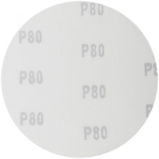 Круг шлифовальный сплошной (липучка) алюм./оксид 125мм Р 80 (уп.5шт) FIT 39654